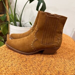 Time and Tru Tan Ankle Booties